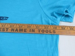 Icebreaker T Shirt XL Men’s Merino Wool Short Sleeve Tee Blue Outdoor *STAINS