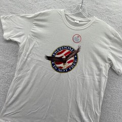 NEW Marines Shirt Mens Large White Short Sleeve Cotton American Military USA