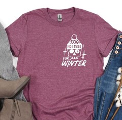 Not Made For Winter Shirt, Oversize Shirt, Christmas Gift Tee, Santa Claus Shirt