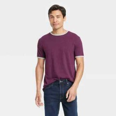 Men’s Short Sleeve T-Shirt – Goodfellow & Co Plum Purple