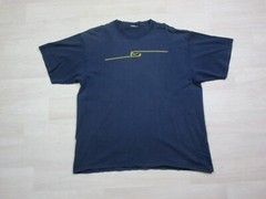 VTG 90s Nike T-Shirt Mens (L/XL) Athletics 71′ Spellout Logo Distressed Y2K Blue