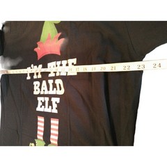 I’m The Bald Elf Funny Christmas Graphic T-Shirt – Black – Men’s Size XL NWT