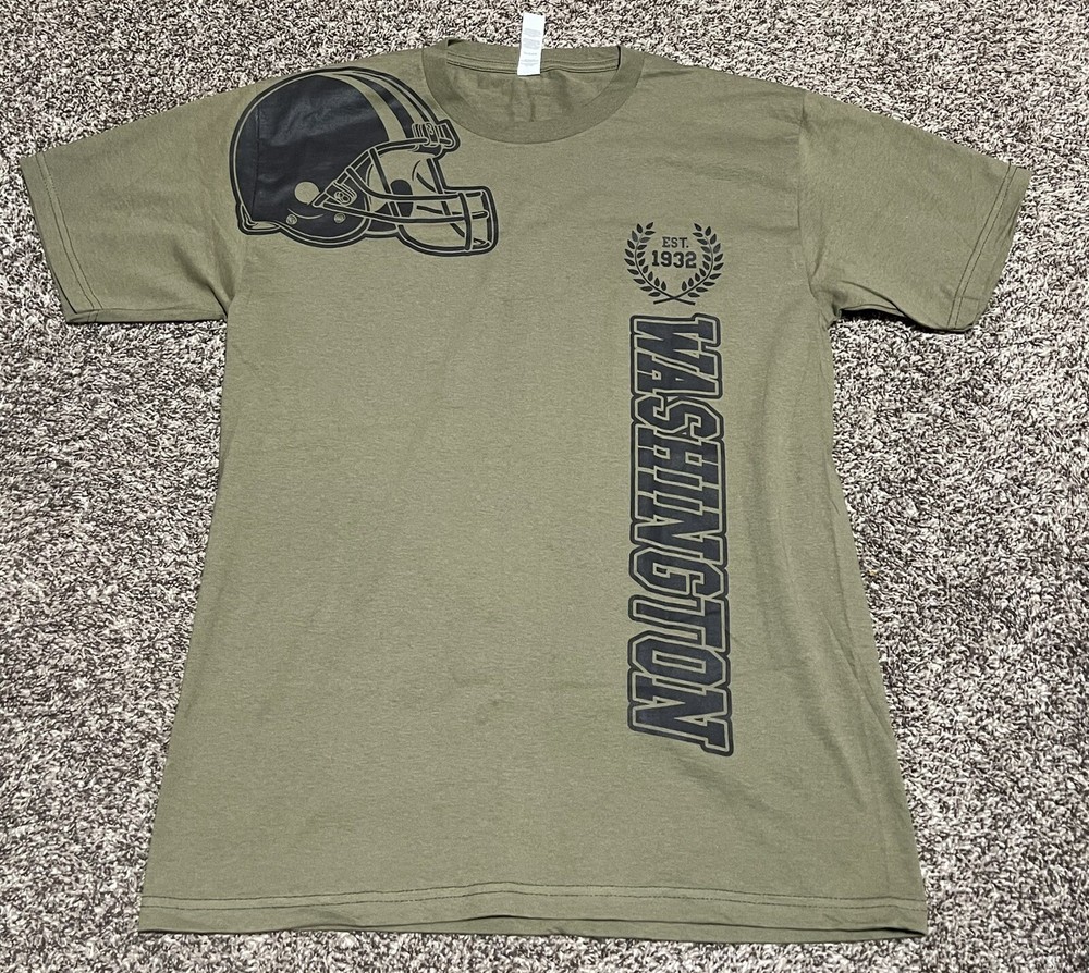 Suna Men’s Washington Football #1 T-Shirt Army Green NWOT Medium Cotton
