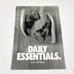 Nike Air Jordan Retro 1 “Daily Essentials” Men’s T-Shirt White Men’s 2XL Bred