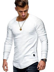 Zonbailon men’s t-shirt solid color slim fit Sports fitness t-shirt long sleeve