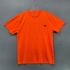 Genuine Dickies Mens Performance Pocket T-Shirt Safety Orange Large Mesh Tee