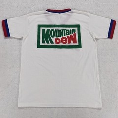 Vtg 80s Cleveland Indians Mountain Dew Jersey Style T-Shirt Medium Single Stitch