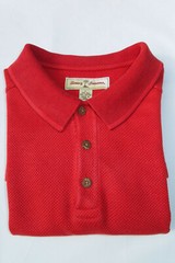 Tommy Bahama Men’s Red Regular T-Shirt 70% Silk with Collar Size L