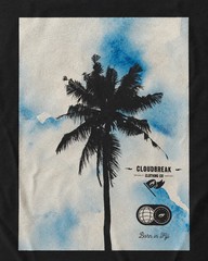 Cloudbreak Men’s T-Shirt Surf Beach Graphic Tee Cotton Casual Summer Shirt