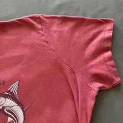 Panama Jack T Shirt Mens Size Large Red Pink Bleach Dye Fish Fishing Tours