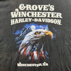 Vintage Harley Davidson Shirt Mens 3XL Black Pinup Girl Biker Eagle Double-Sided