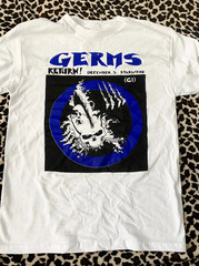 Vtg The GERMS Band World Tour Heavy Cotton White Full Size Shirt TR663