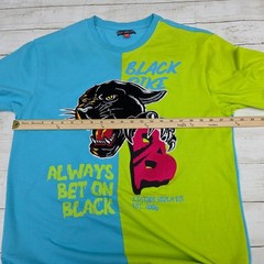 Black Pike T-Shirt Mens 2XL Blue Green Panther Always Bet On Black Dirty