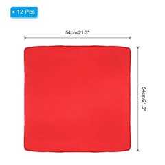 21″x21″ Large Solid Color Bandanas 12 Pack Bulk Blank Head Bandannas Multifun…