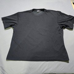 Uniqlo U AIRism Cotton Oversized T-Shirt Mens 3XL Black Crew Neck 475355