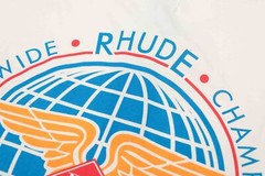 RHUDE Spring and summer Retro Slogan Letter Logo Men Women short sleeved T-shirt