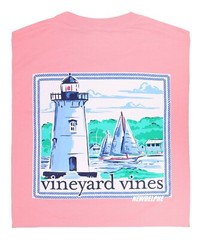 NWT Vineyard Vines Men SS Whale Pocket Crew T-Shirt Tee “TICA LIGHTHOUSE”