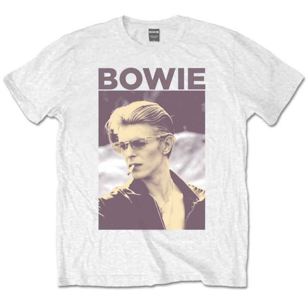 David Bowie Smoking T-Shirt White New