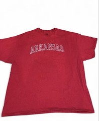 MV Sport Arkansas Red Graphic Print Crew Neck Short Sleeve T-Shirt Men’s 2XL
