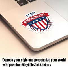 4 Pcs 250th Independence Day US Stickers Military Gifts, 250 Years of America, F