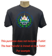 EL SALVADOR MAP FLAG 9X9″ SELF IRON ON HEAT TRANSFER personalize T shirt LOT