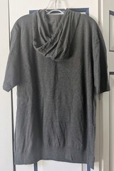 Men’s Short Sleeve Hoodie T-shirt, Hooded, Sports, Gym, Workout