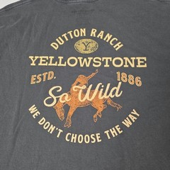 Yellowstone T-Shirt Mens L Black Dutton Ranch So Wild Graphic Tee Short Sleeve