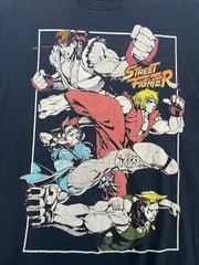 Street Fighter Graphic T-Shirt Ryu Ken Chun-Li Guile Black Mens 3XL See Pics