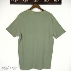 Common People Waffle Knit Tee Medium Sage Green Cozy Ribbed
