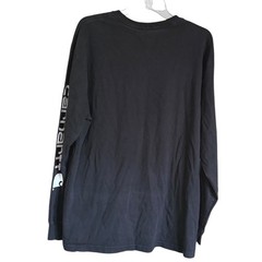 Carhartt Men K231 Loose Fit Long Sleeve Graphic Logo T-Shirt Black M Chore Ranch