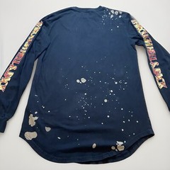 Civil Regime Through Hell & Back Long Sleeve T Shirt Mens SZ M Black Bleach Wash