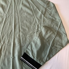 Asos Design Long Sleeve T Shirt Mens Size 2XL Green Stretch Crew Neck