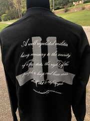 Gun Rights 2nd Amendment Mens Lg Sleeve A Well Regulated Militia Black T-Shirt