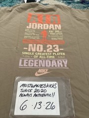 NWT Nike Air Jordan Flight Oversized T-Shirt Khaki & Iced Carmine Men’s Sz L