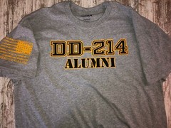 DD-214 Alumni T-shirt For all Veterans American Warrior VII 823