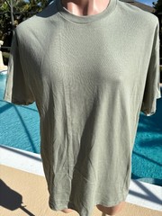 Vintage Hanes Heavyweight 50/50 Blank Green Plain T-Shirt Size XL