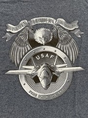 United States Air Force “USAF Fire From The Sky” Navy Blue T Shirt Tee – Sz L