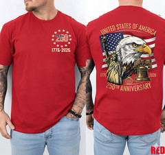 250 Years 1776-2026 250th Birthday Eagle Liberty Bell T-Shirt