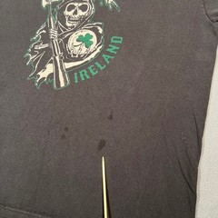 Sons of Anarchy SOA Ireland Grim Reaper Skull T Shirt Men 2XL Black Samcro Biker