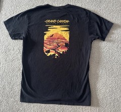 Grand Canyon T-Shirt Men’s L Wild Tribute Black 2 Sided Graphics Casual Travel