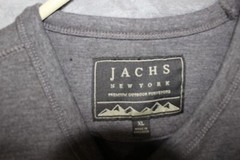 Jachs New York Mens Long-Sleeve Crewneck Shirt, Gray, Fleece, Size XL, EUC
