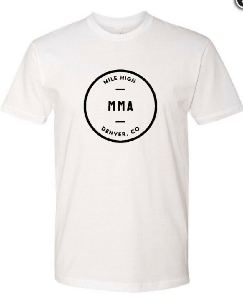 Mile High MMA T Shirt MEDIUM White Unisex Denver USA SELLER FREE SHIPPING!