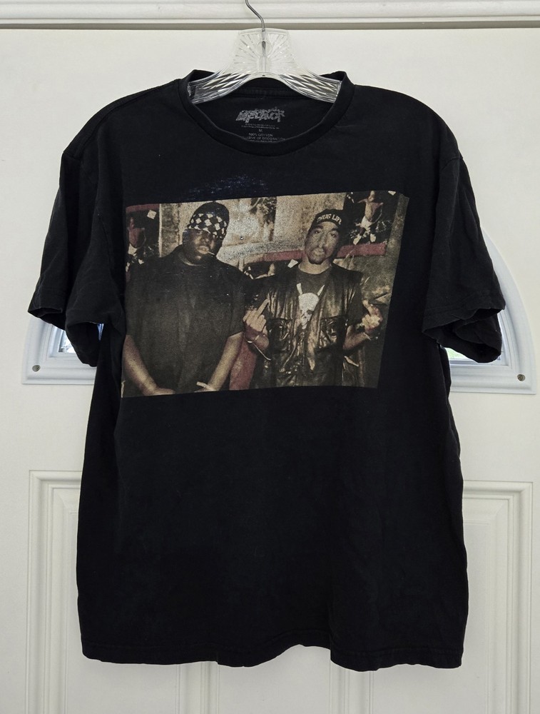 2PAC BIGGIE Trust Nobody T-shirt Tee Shirt Size M Black Original Flavor