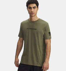 New UA Under Armour Freedom Military Graphic T-Shirt Marine Green – Size M L XL