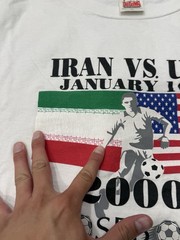 Vintage Y2K 2000 Iran vs USA Soccer T Shirt Mens Size 2XL Rose Bowl ( Rare )