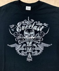 Everlast MMA Ultimate Fighting T-shirt Size XL 100% Cotton Black Very Good