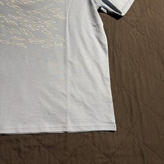 SEASALT SIZE L Mens School Of Fish T-Shirt Light Blue.