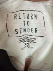 Return To Sender T-shirt Money Graphic Size 2XL Front and Back