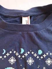 Anvil T Shirt Winter Design Blue Large