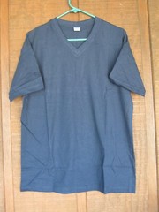 Gemrock Short Sleeve Plain Blue V T-shirt SunWear Fashion Large 100% Cotton